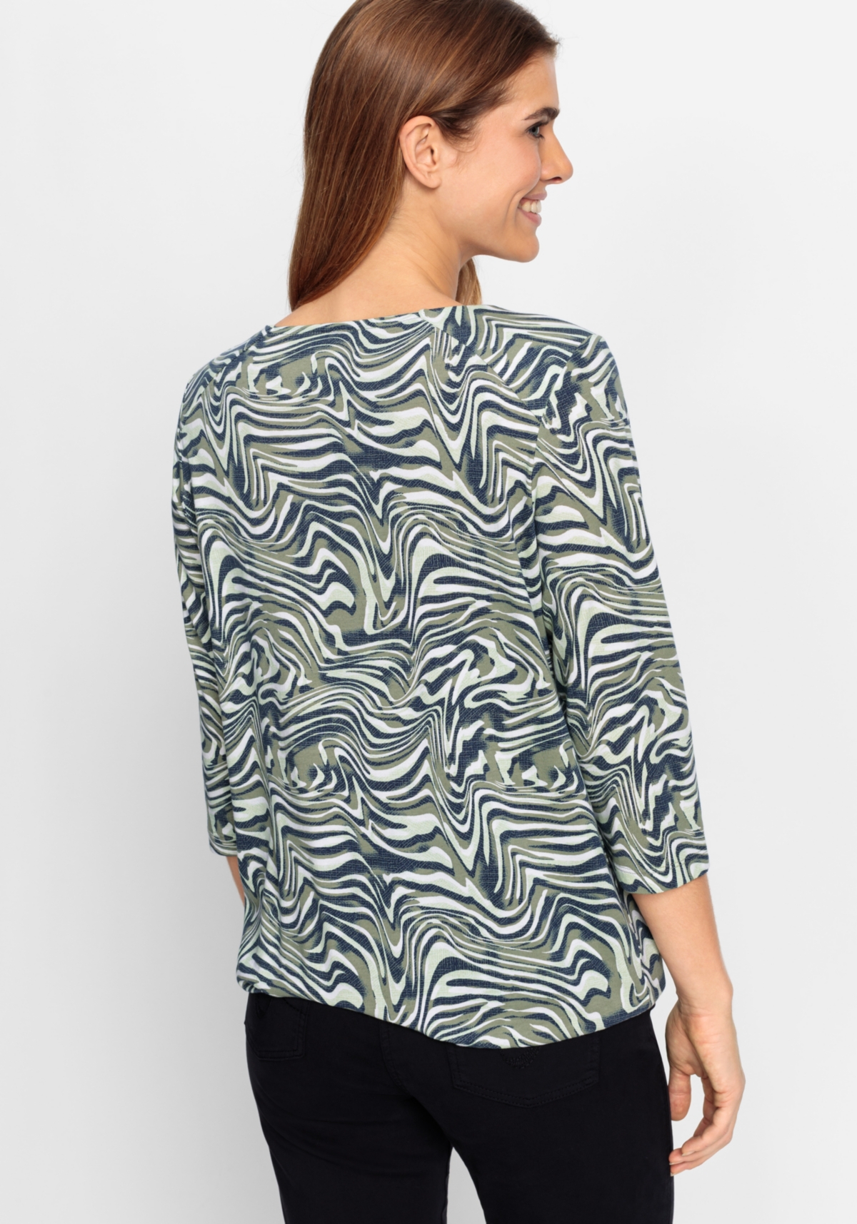 Olsen Women's Swirl Pattern T-Shirt