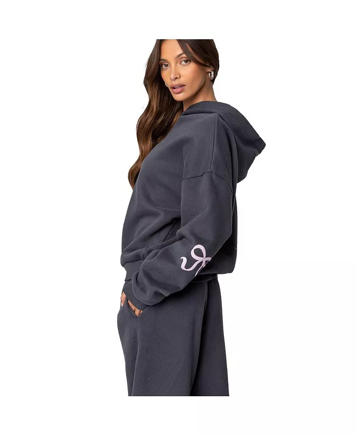 Womens Bonney Bow Detail Hoodie - thumbnail 10