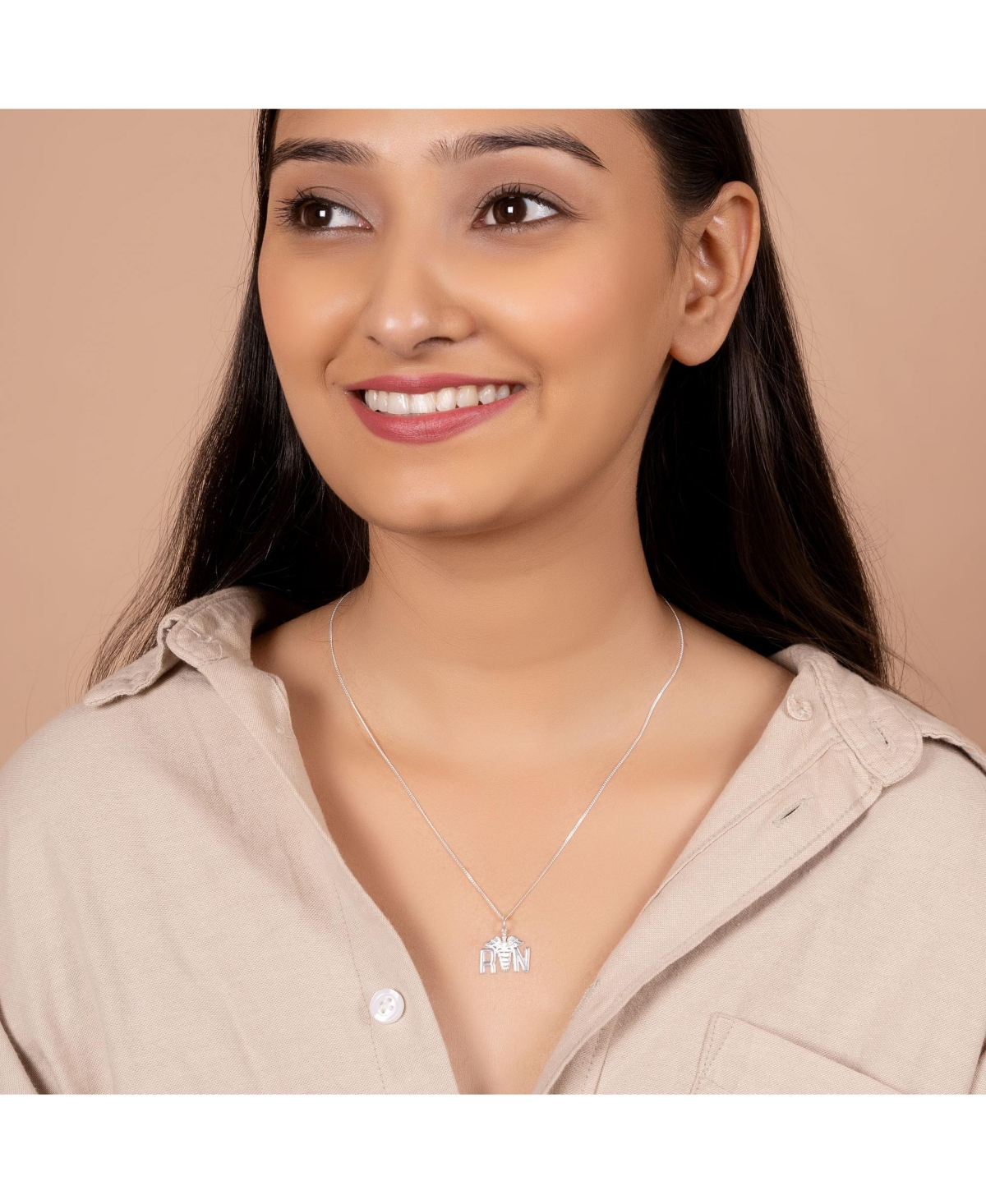 Bling Jewelry Angel Wings Stethoscope Symbol of Registered Rn Nurse Caduceus Pendant Necklace For Women Graduation .925 Sterling Silver