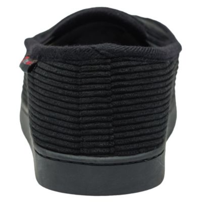 Men's Wide Slippers Steve Moccasin House Shoes Memory Foam Insole Corduroy Slip-On Terry Lining Indoor Outdoor Non-Slip Rubber Outsole