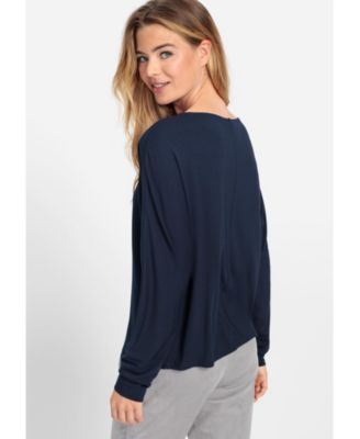 Women's Long Sleeve Mixed Media T-Shirt