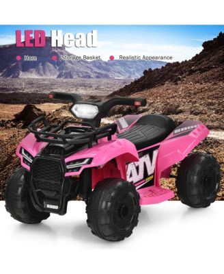6V Kids ATV Quad Electric Ride On Car Toy Toddler with LED Light MP3