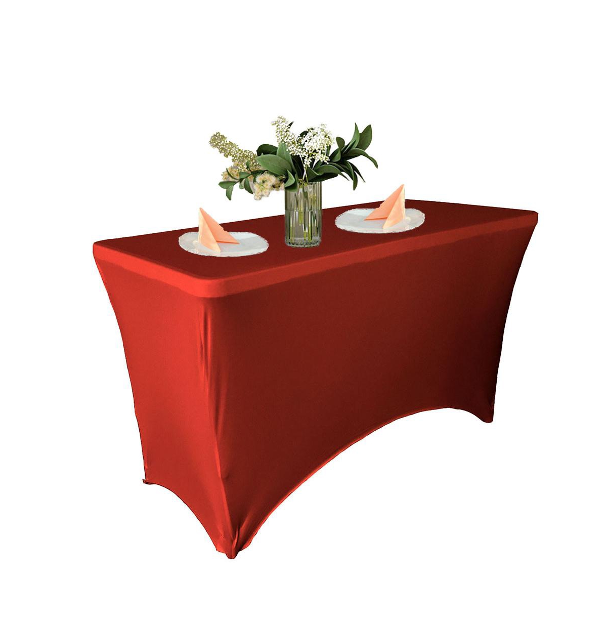 Slickblue 48x24x30-Inch Rectangular Spandex Tablecloth Stretch Fit, Wrinkle-Free, Perfect for Event Tables