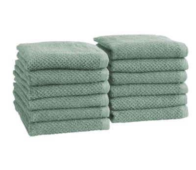 Cotton Textured 12-Piece Washcloth Set