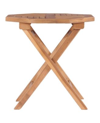 Folding Patio Table 17.7"x17.7"x17.7" Solid Teak Wood