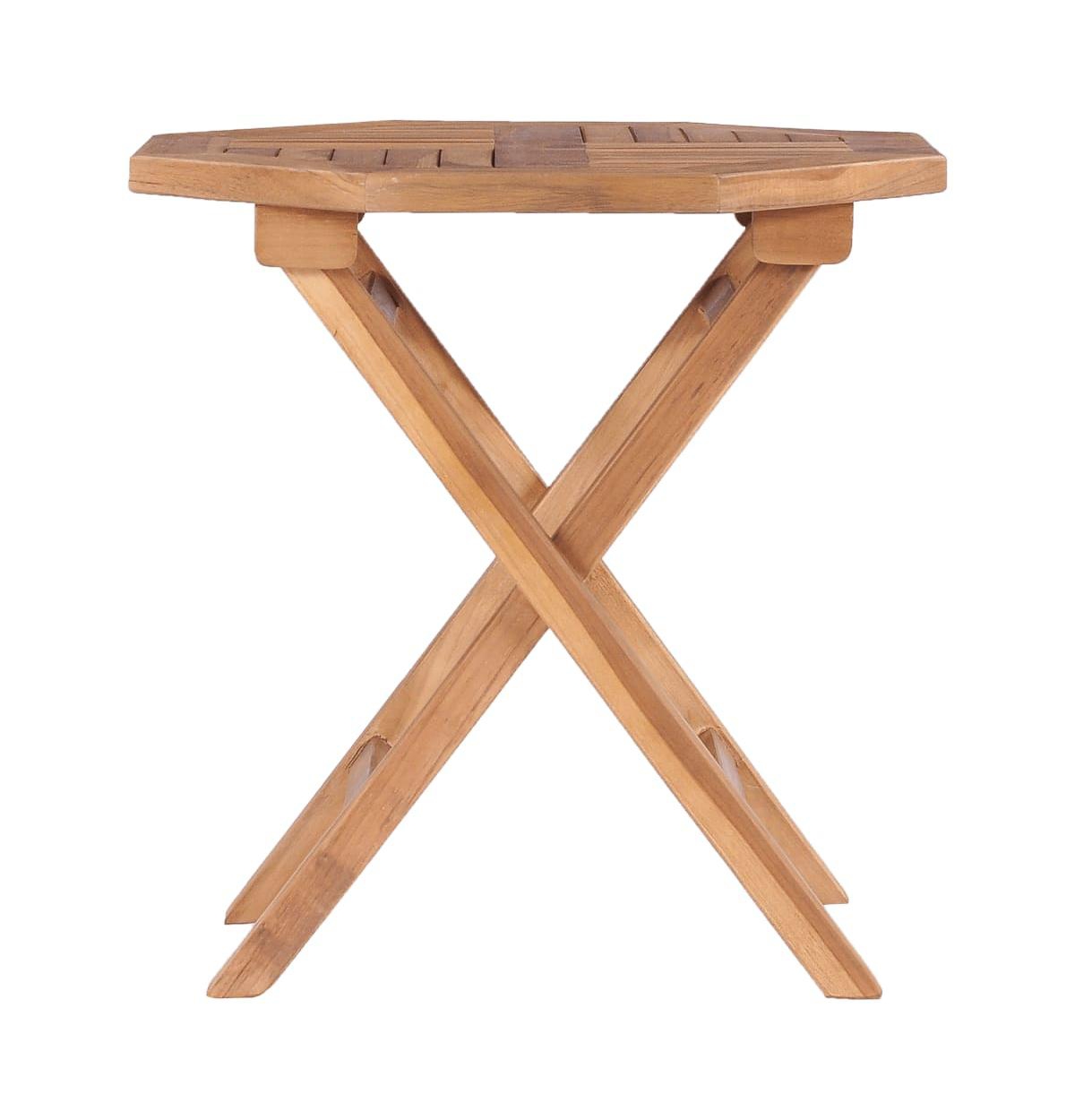 vidaXL Folding Patio Table 17.7"x17.7"x17.7" Solid Teak Wood