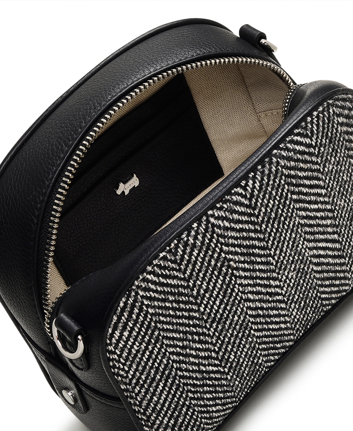 Radley London Arden Crescent Herringbone Small Zip Around Crossbody