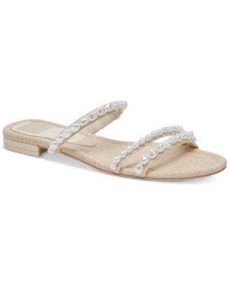 Dolce Vita - Women's Tinker Pearl Low Embellished Dress Sandals