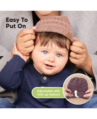 3pk Warmzy Baby Beanies, 0-36 months Baby Hats, Baby Winter Hat for Newborn, Infant, Toddlers, Boys, Girls