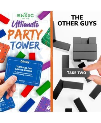 Ultimate Party Tower - 100 Original Commands, 60 Blocks & 1000's of Hilarious Rule Combinations - Fun Party Games