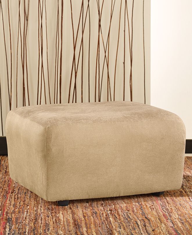 Sure Fit Stretch Faux Leather Ottoman Slipcover & Reviews Slipcovers