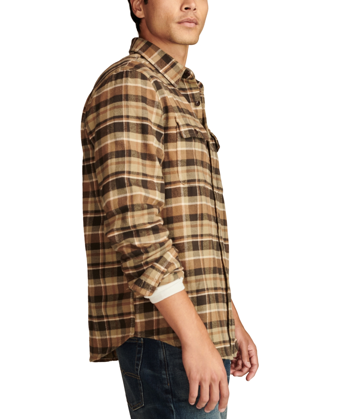 Lucky Brand Men's Plaid Cloud Soft Flannel Shirt