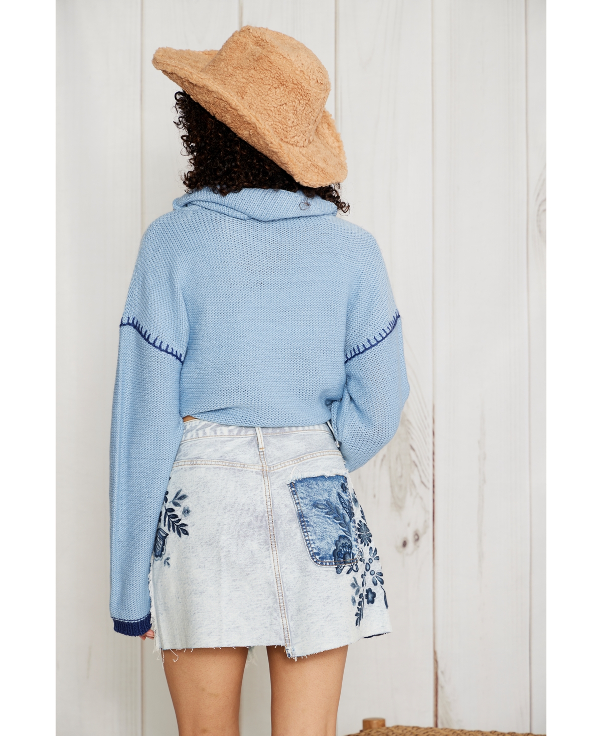 Driftwood Women's Sage Skirt X Nordic Raw-Edge-Hem Mini Skirt