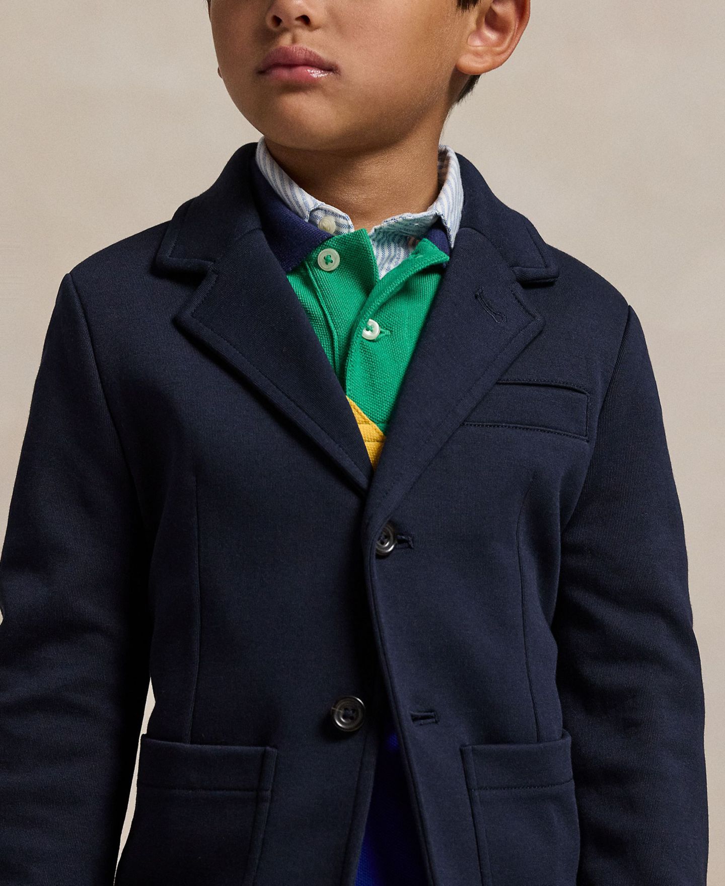 Куртка Polo Ralph Lauren Double-Knit Shirt Jacket для мальчиков, цвет: Тёмно-синий — фото 6
