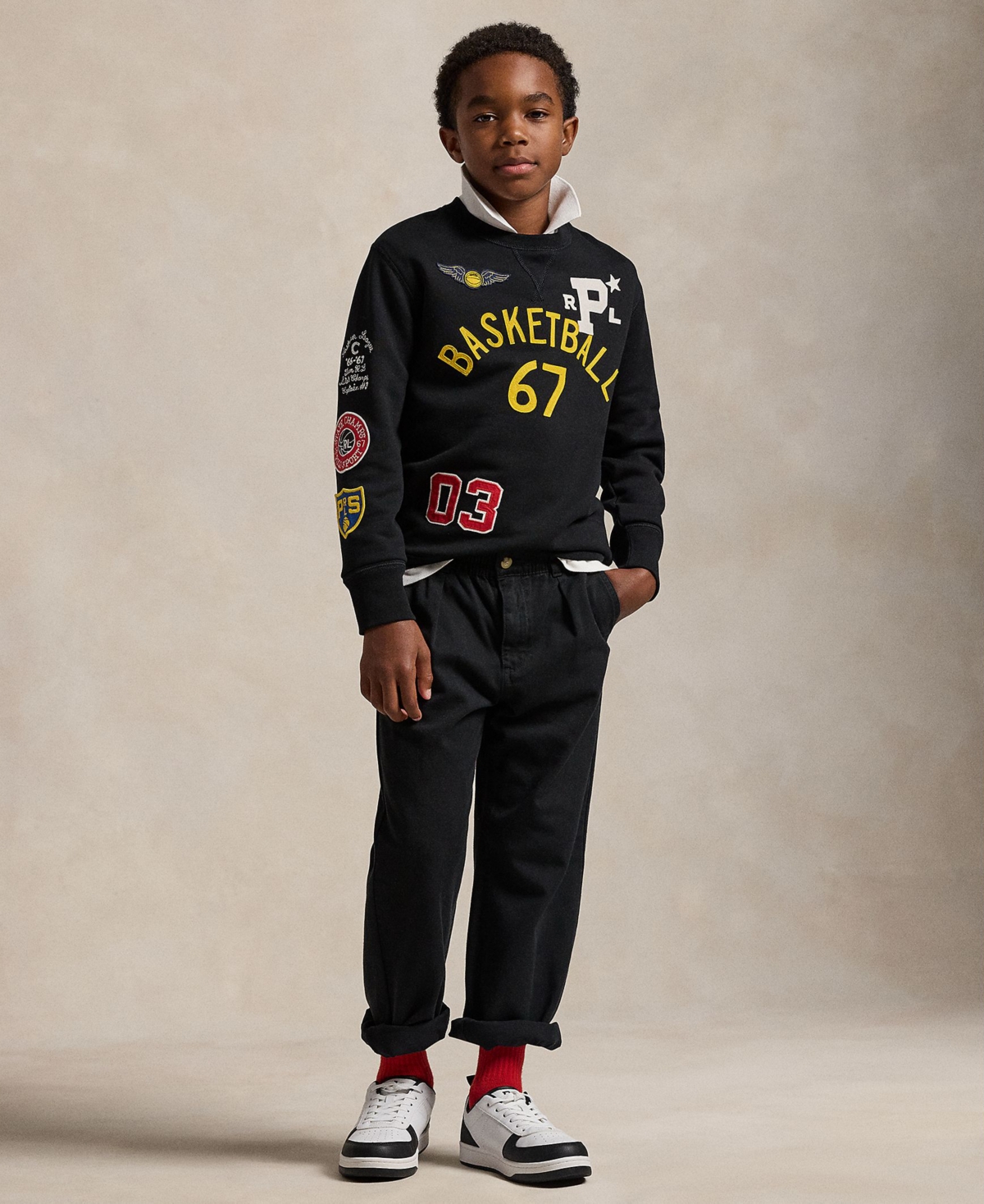 Polo Ralph Lauren Big Boys Brushed Fleece Graphic Sweatshirt