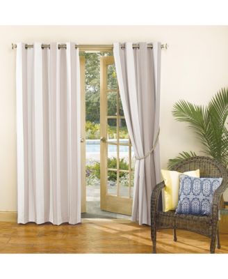 Valencia Cabana Stripe Indoor/Outdoor UV Protectant Room Darkening Grommet Curtain Panel