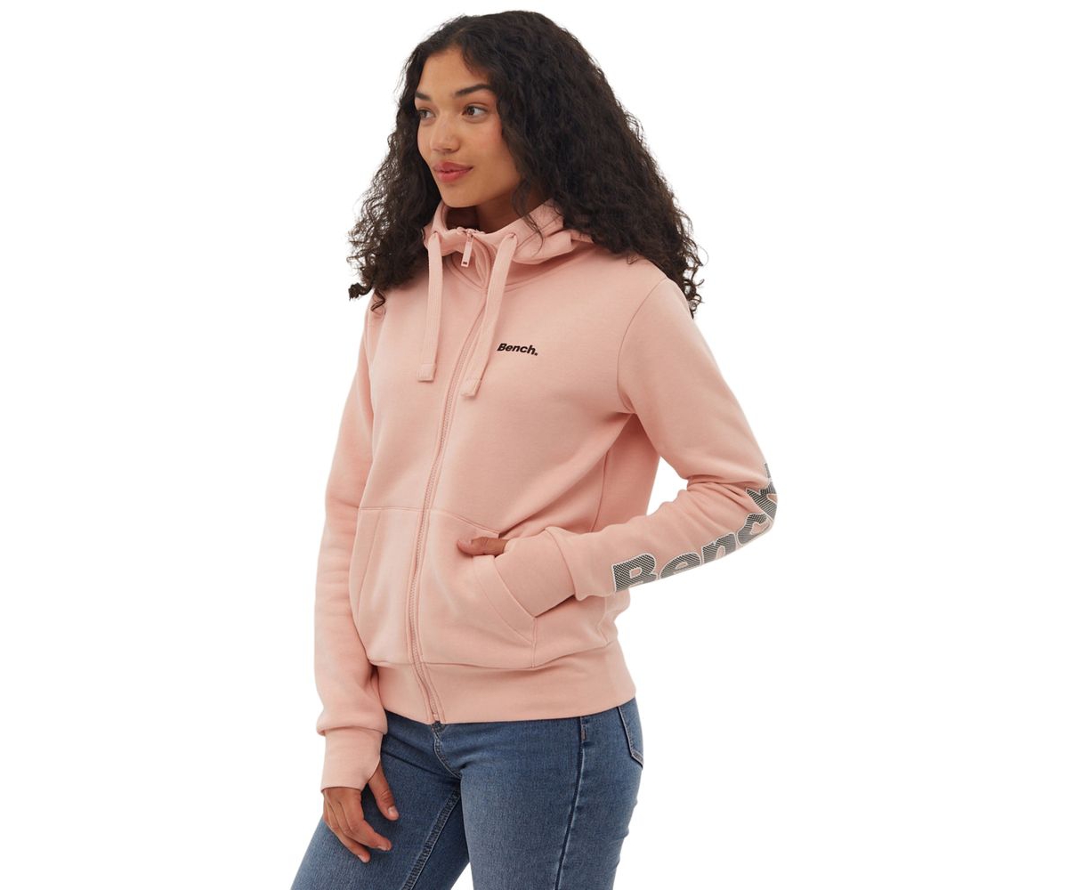 Bench Dna Women's Darcine Zip-Up Hoodie with Sleeve Logo