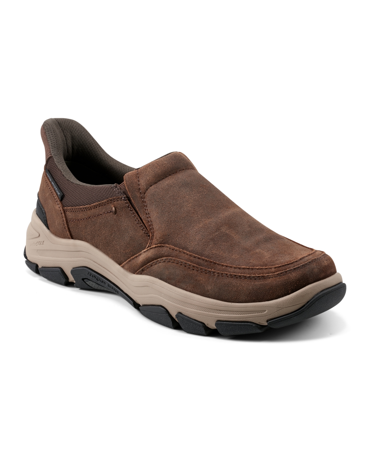 Rockport Men s Reece Step Activated Slip On Casual Shoes Brown Suede Smart Closet