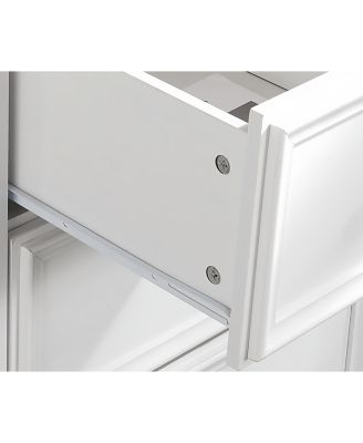 Modern 7-Drawer Dresser – White Cabinet with 7 Drawers, Perfect for Living Room or Farmhouse Closet Storage