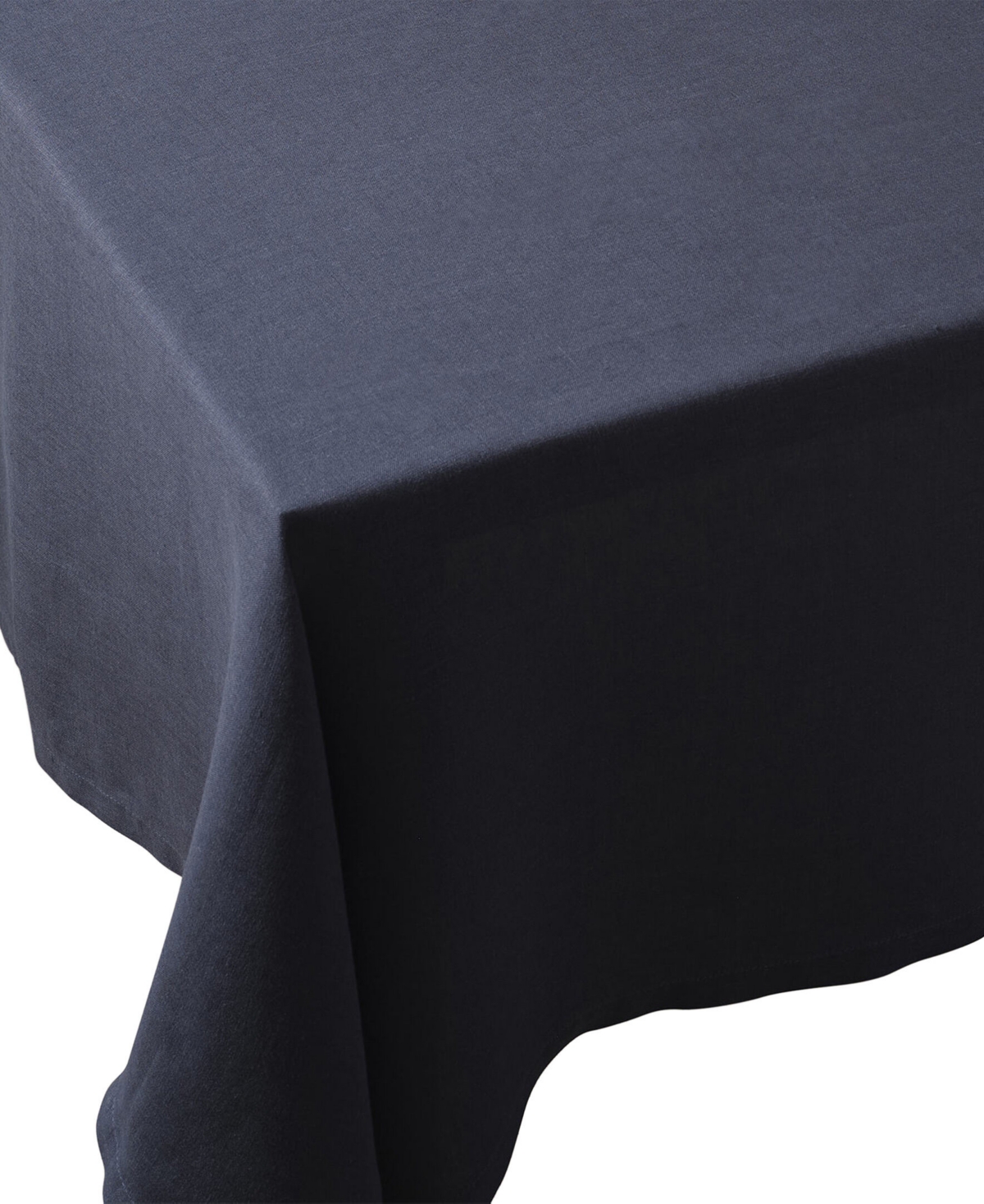 Year & Day Linen Solid-color Tablecloth, 55" X 110" In Midnight