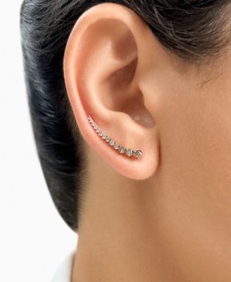 Chocolate Ombr&eacute; Diamond Ear Climbers (7/8 ct. t.w.) in 14k Rose Gold