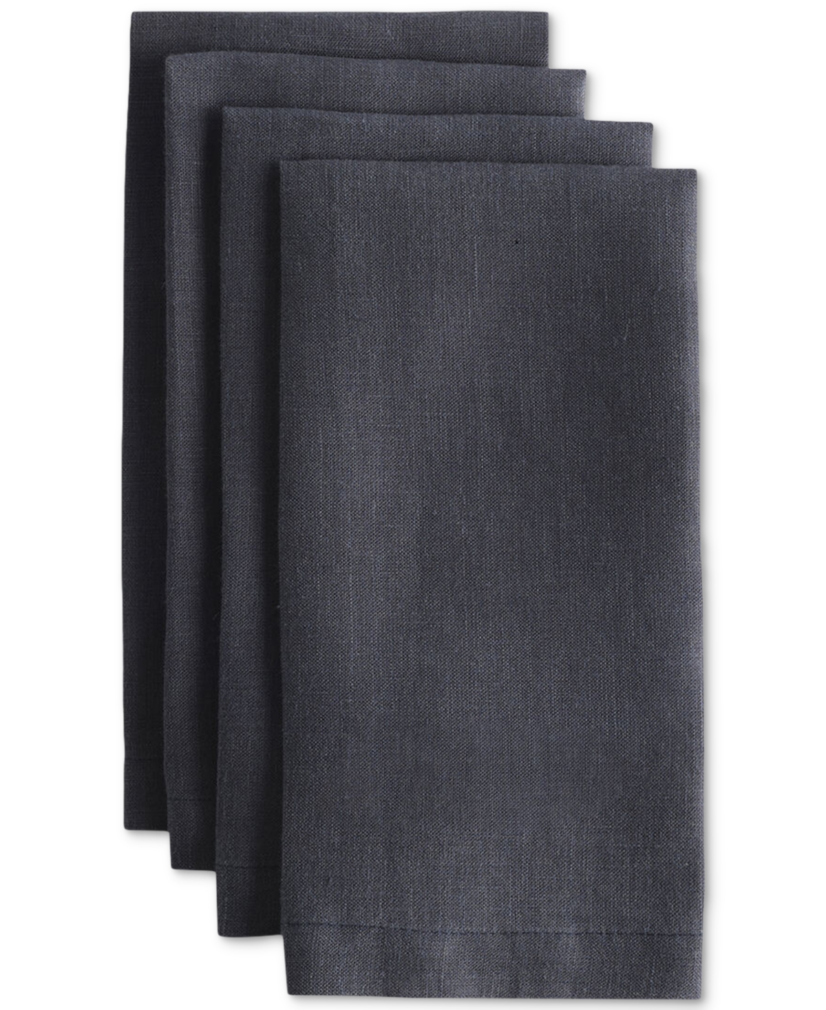 Year & Day Linen Solid-color Napkin, Set Of 4 In Midnight
