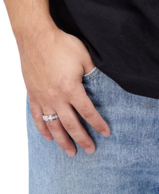 Men's Lab Grown Diamond Channel Band (1 ct. t.w.) Set in 10k White Gold