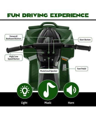 12V Battery Powered Kids Ride On ATV Electric 4-Wheeler Quad Car with MP3 & Ligh