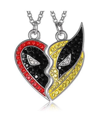 Deadpool & Wolverine BFF Crsytal Pendant Necklace Set Of 2