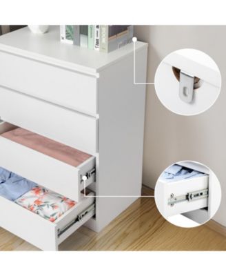 Simple Wood 4-Drawer Dresser – Classic and Functional Storage