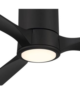 56" Keel Indoor Outdoor Ceiling Fan 3 Blade LED Light Remote Control Matte Black Finish Bedroom Hugger Damp Rated