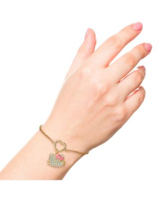 Sanrio Pave Heart Charm Bracelet – Sparkling Cute Accessory