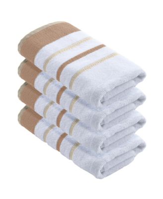 Luxurious Cotton Decorative Hand Towel Set, 4-Piece