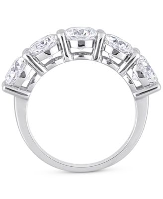 Moissanite Five Stone Anniversary Band (4 ct. t.w.) in 10k White Gold