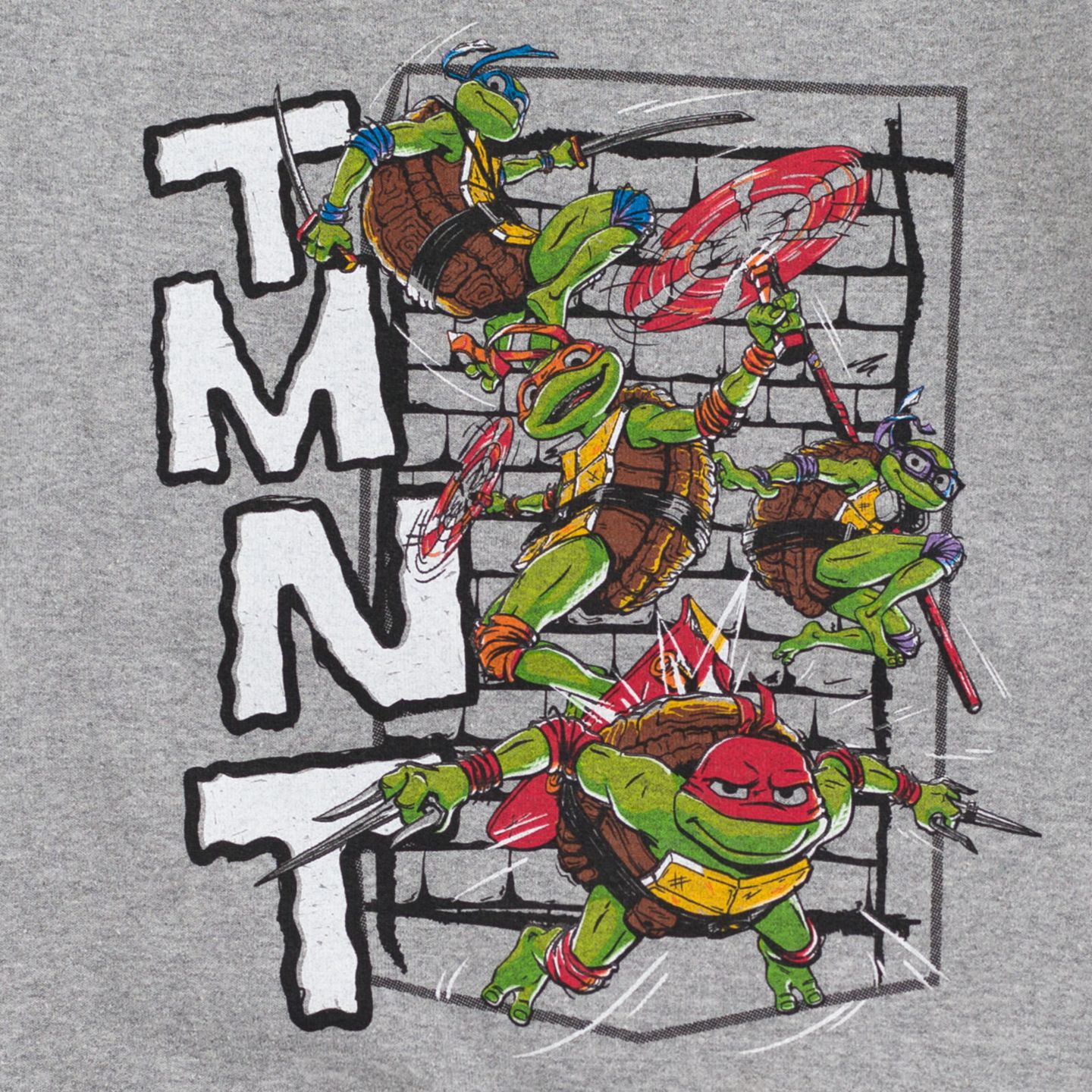 Детский комплект Teenage Mutant Ninja Turtles: флисовый свитшот и брюки для мальчиков, цвет: Меланжевый серый зелёный — фото 5