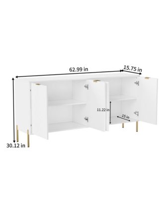 4-Door Accent Cabinet More Large Storage Cabinet