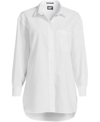 Women's No Iron Poplin Extra Long Tunic