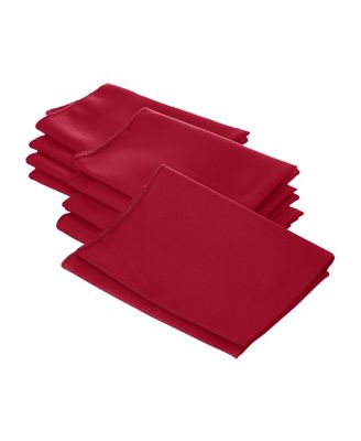 Set of 10 Fabric Napkins – 18x18-Inch Reusable Polyester Poplin Table Linens for Events & Restaurants