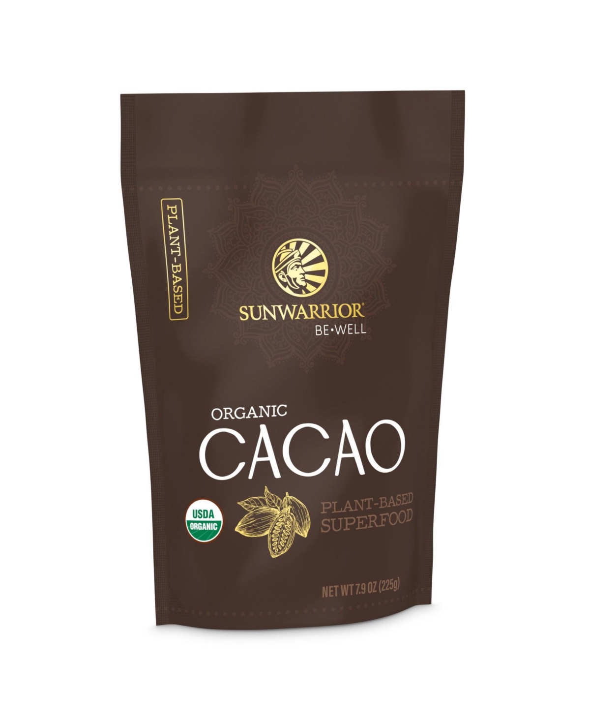 Be Well Organic Cacao Powder, Plant-Based Superfood, Baking & Smoothie Additive, Sunwarrior, 225g