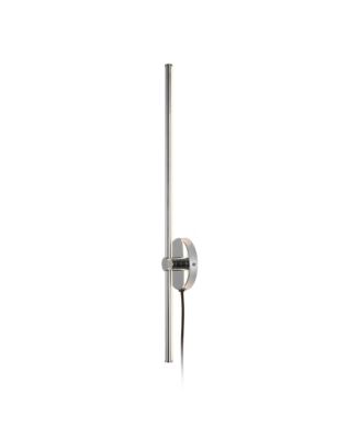 Anton 27.25" 1-Light Modern Minimalist Iron Adjustable Bar Integrated LED Plug-In Sconce