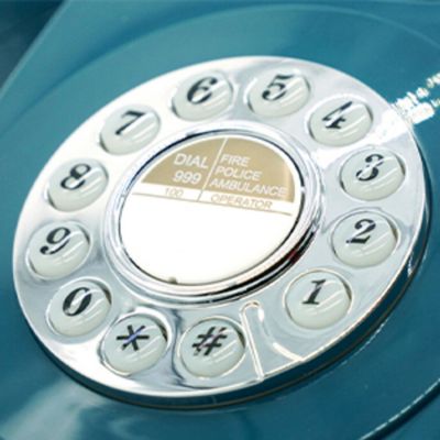 Retro GPO746DPBAZ 746 Desktop Push Button Telephone - Azure Blue