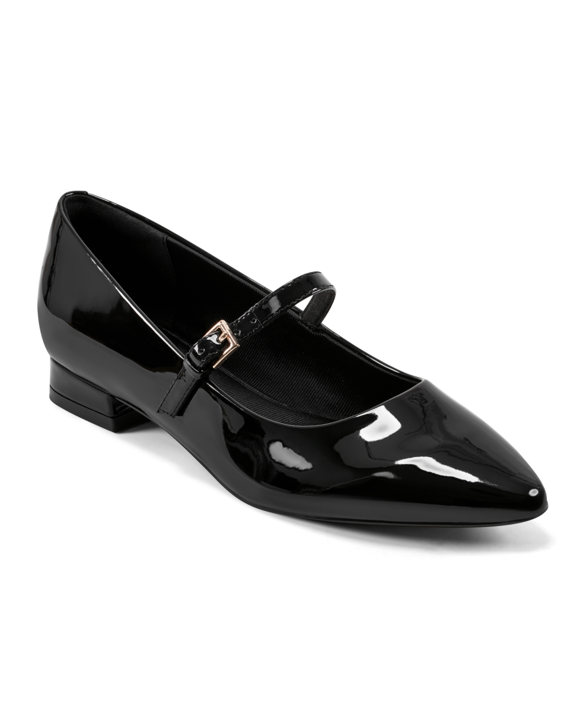 Shop Rockport Women's Taren Total Motion Pointy Toe Dress Flats In Silver Leather
