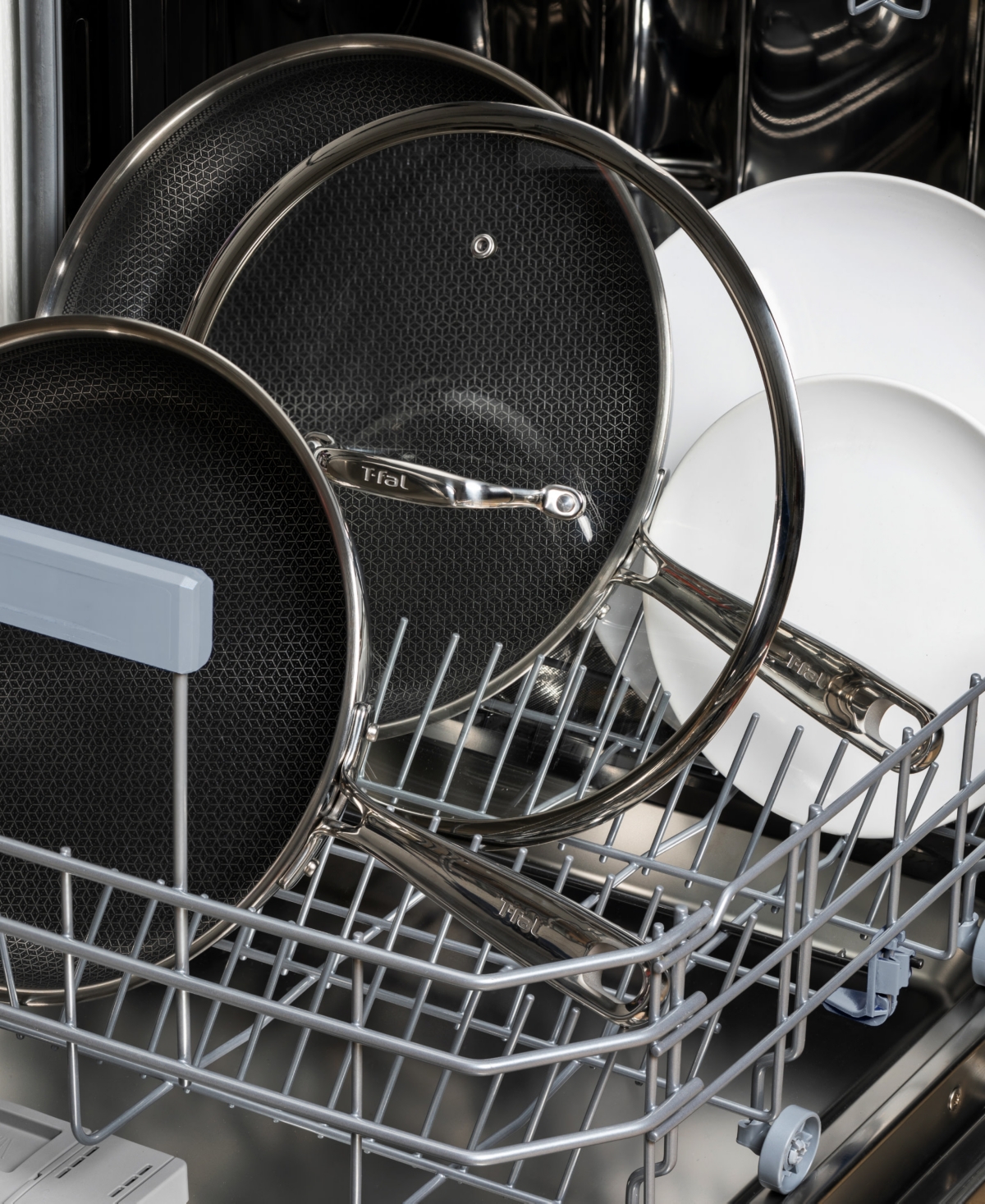 T-fal Hybrid Mesh Stainless Steel 10.5" Frypan In Silver