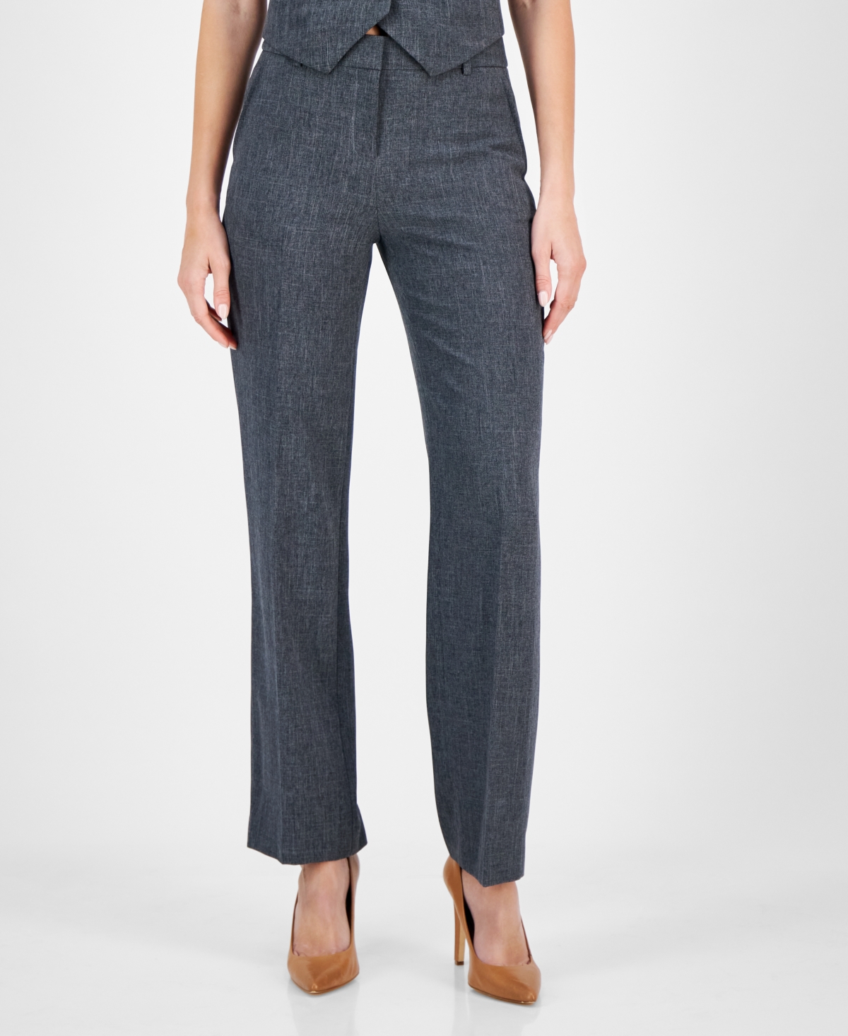 Anne Klein Women's High-Rise Straight-Leg Pants