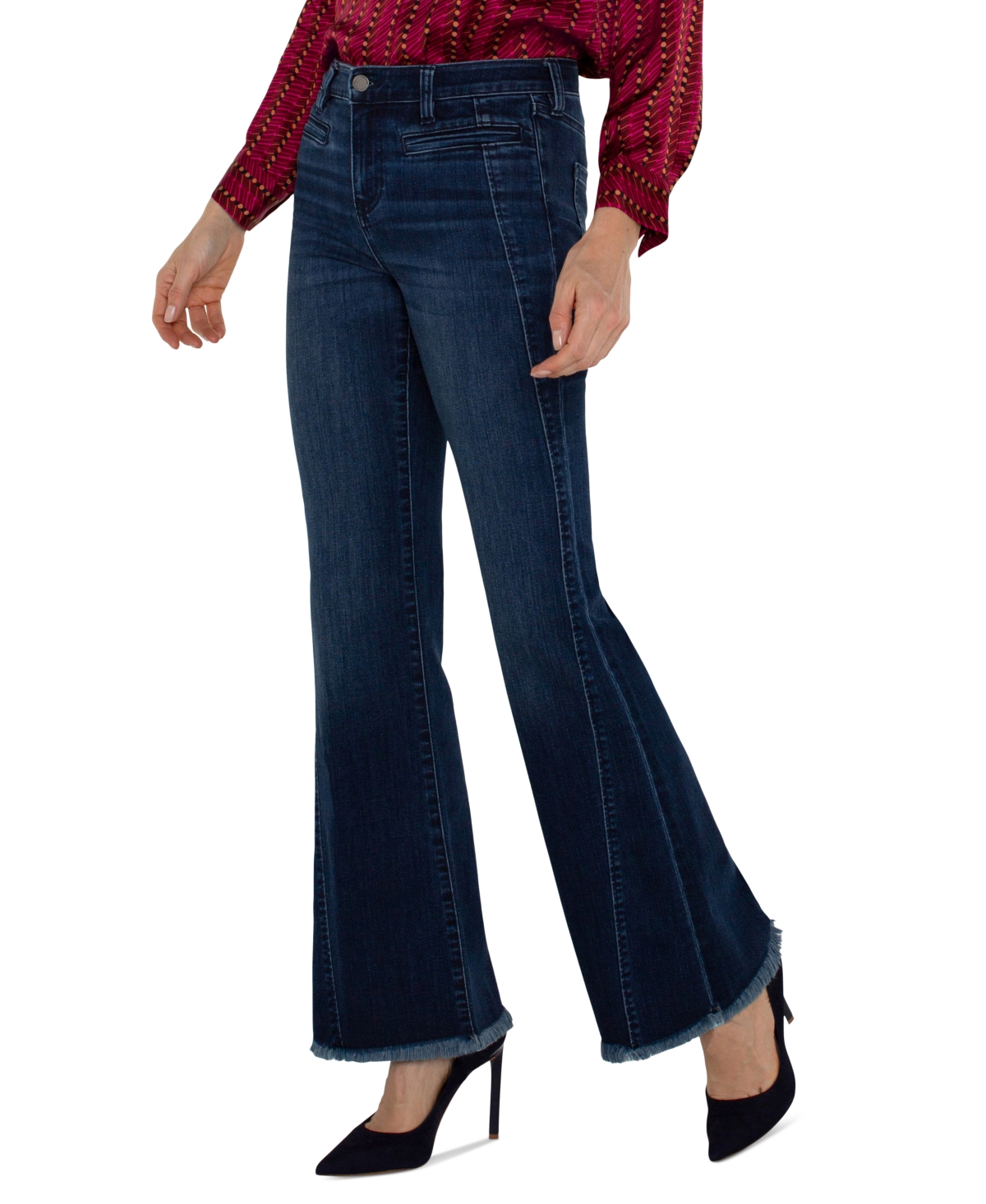 LIVERPOOL LOS ANGELES WOMEN'S HANNA MID-RISE FLARE JEANS 