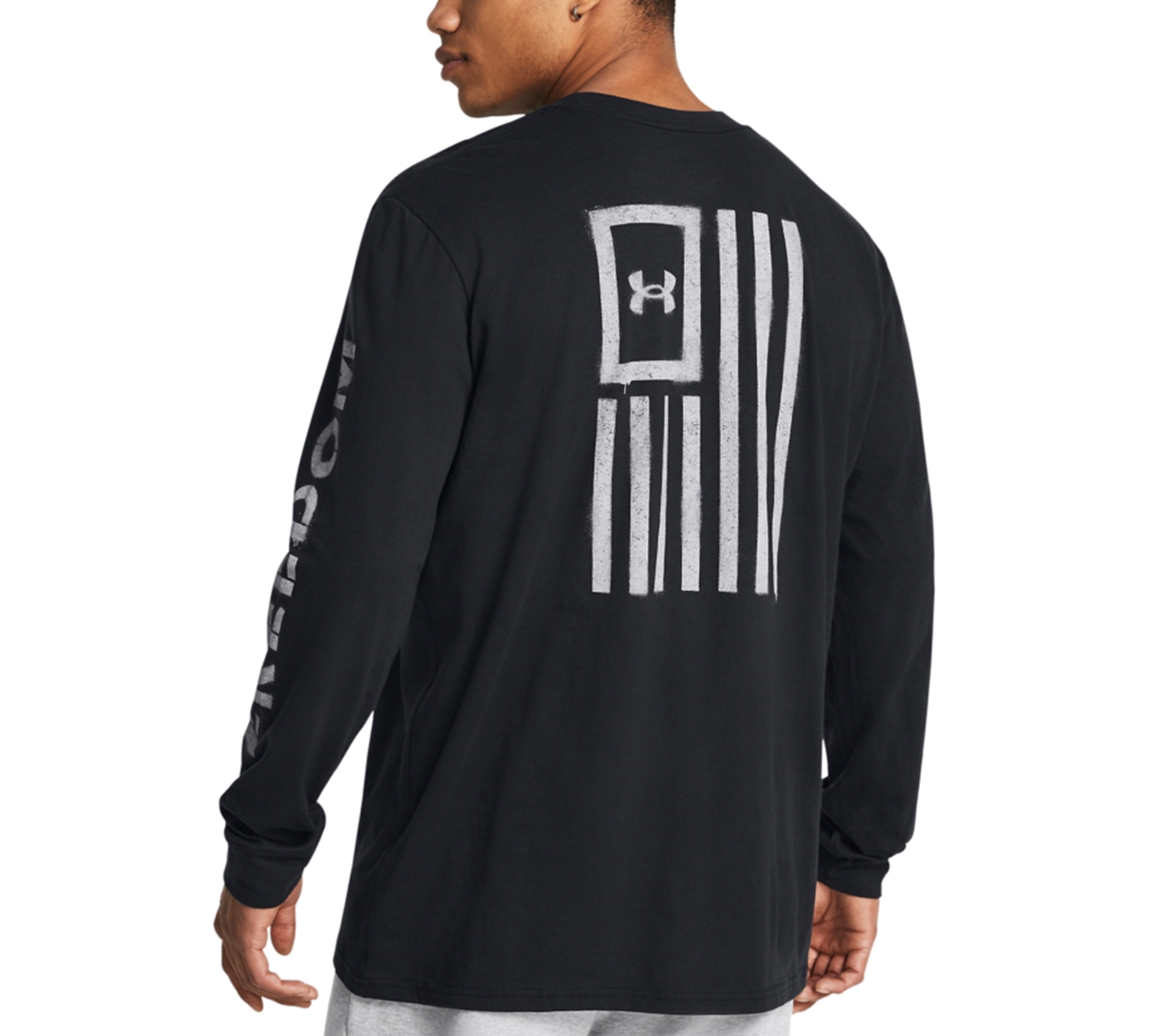 Under Armour Men's Freedom Flag Graphic Long-Sleeve T-Shirt -white