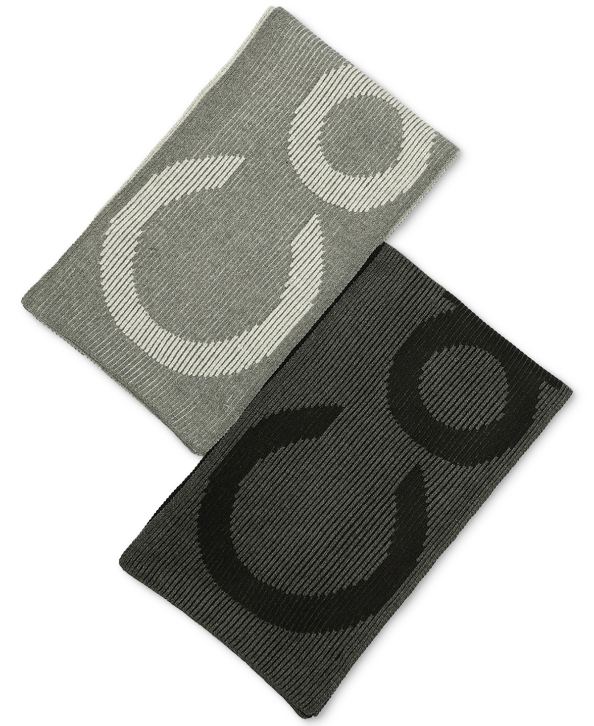 Calvin Klein Men's Plaited Logo Scarf In Medium Grey