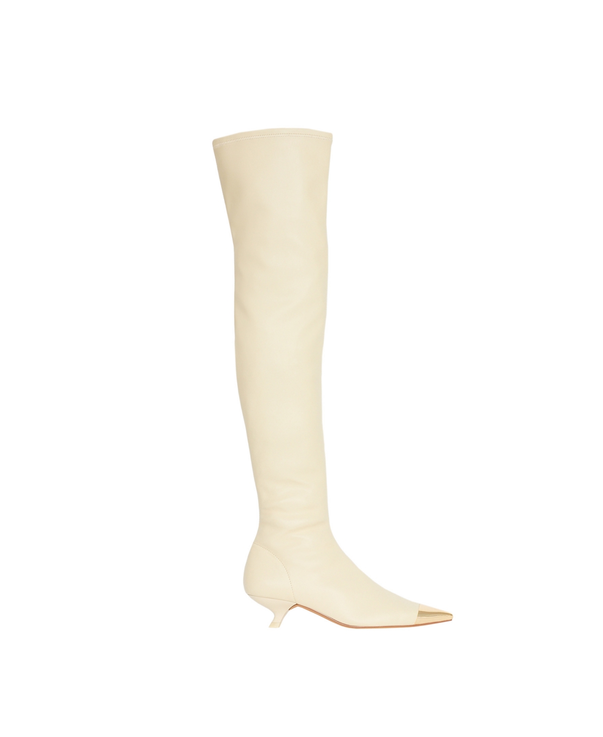 Shop Katy Perry Women's Micro Heel Knee Boots In Chalk
