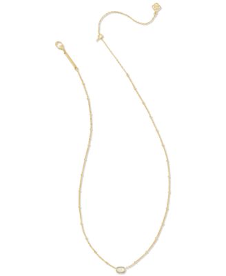 2-Pc. Set Mother of Pearl & Pav&eacute; Large & Small Mini Elisa Pendant Necklaces