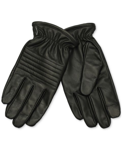Мужские перчатки Calvin Klein Quilted Leather, цвет: Чёрный